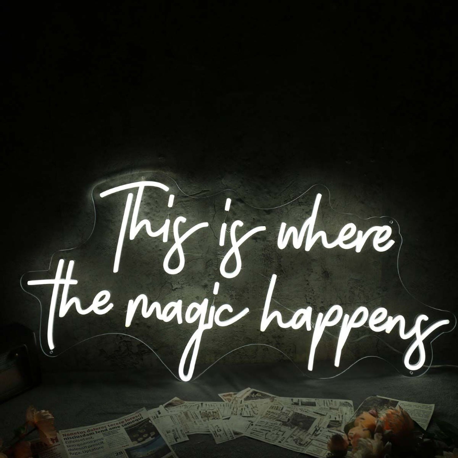 This Is Where The Magic Happens White Led Neon Sign | Shineneon