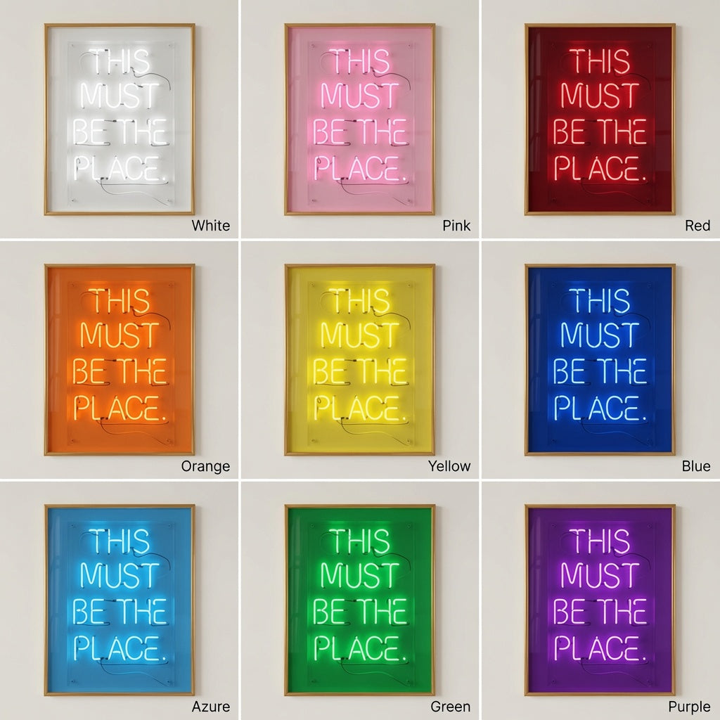 This Must Be The Place LED Neon Sign Wall Art Wall Neon Sign - 05 Color Grid