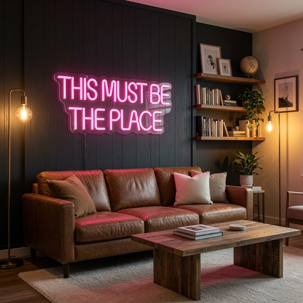 This Must Be The Place Script Decor Sign LED Neon Sign - Shineneon