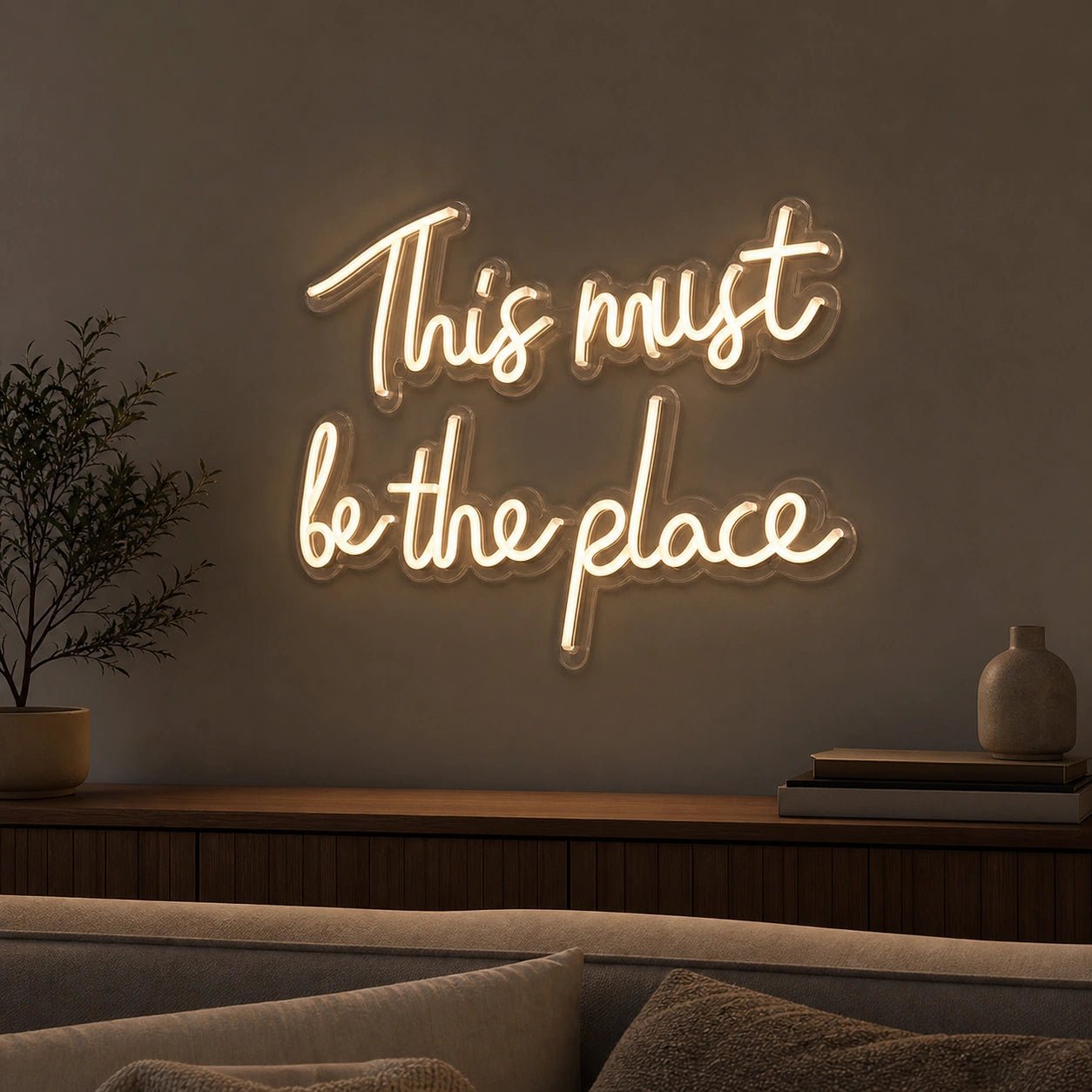 This Must Be The Place Wall Art LED Neon Sign Garage Man Cave Neon Sign - Shineneon