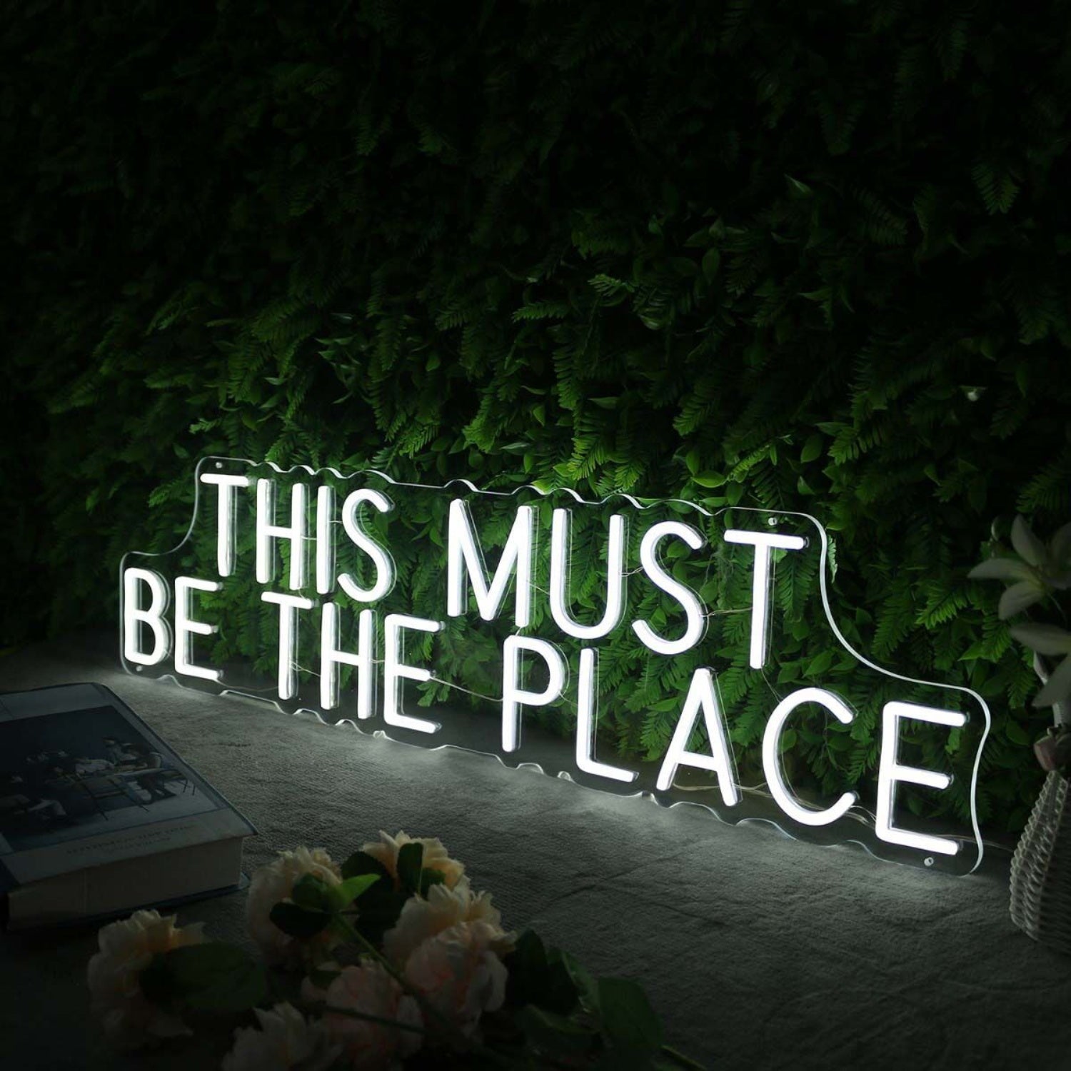 This Must Be The Place White Led Neon Sign - Shineneon