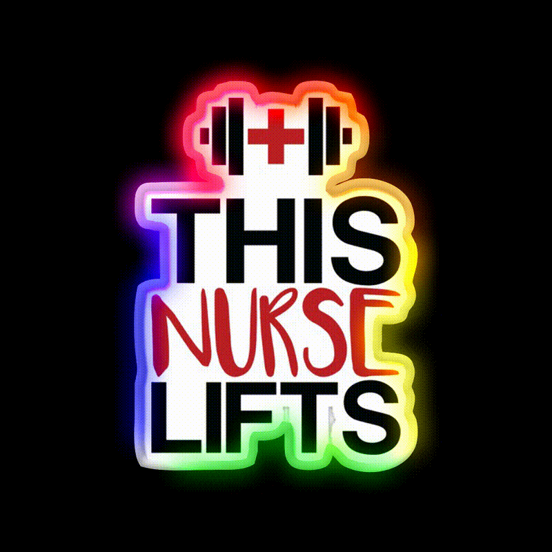 This Nurse Lifts Gym Fitness Led Neon Sign Rgb Color