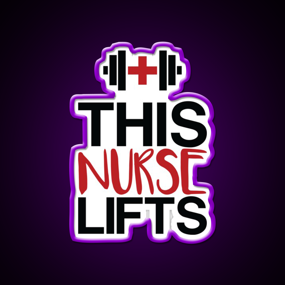 This Nurse Lifts Gym Fitness Led Neon Sign Rgb Color