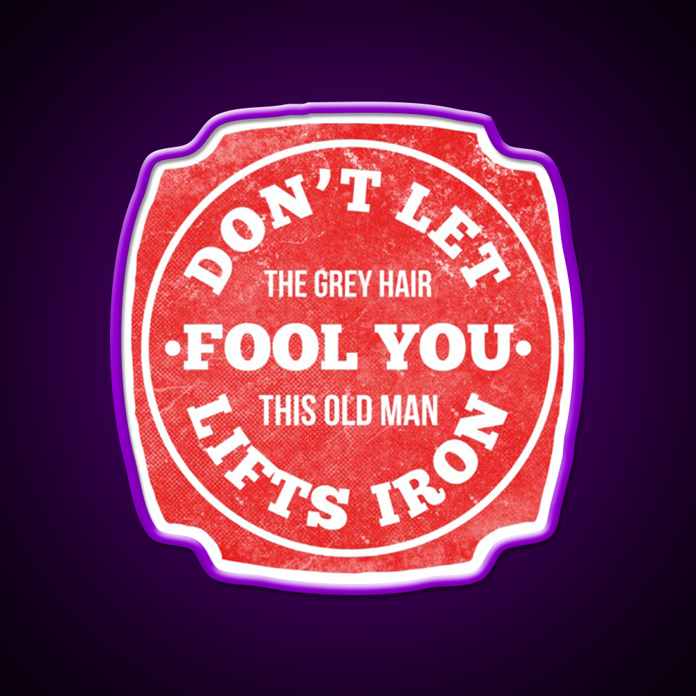 This Old Man Lifts Iron Gym Fitness Led Neon Sign Rgb Color