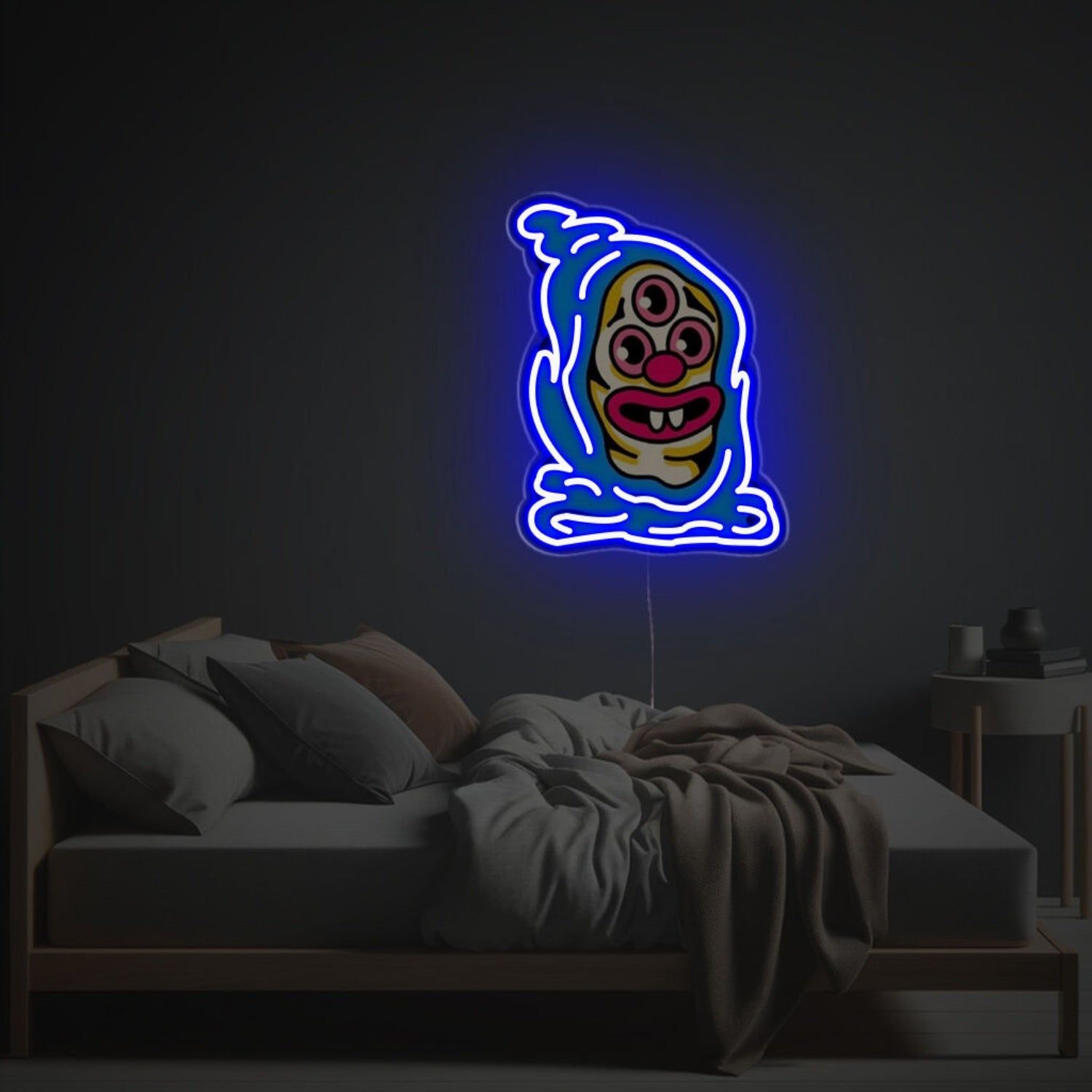 Three-Eyed Monster With Blue Suit Led Neon Acrylic Artwork | Shineneon