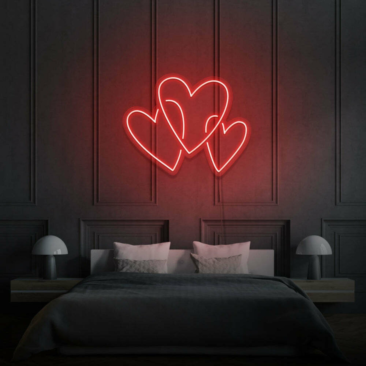 Three Hearts Neon Led Light | Shineneon