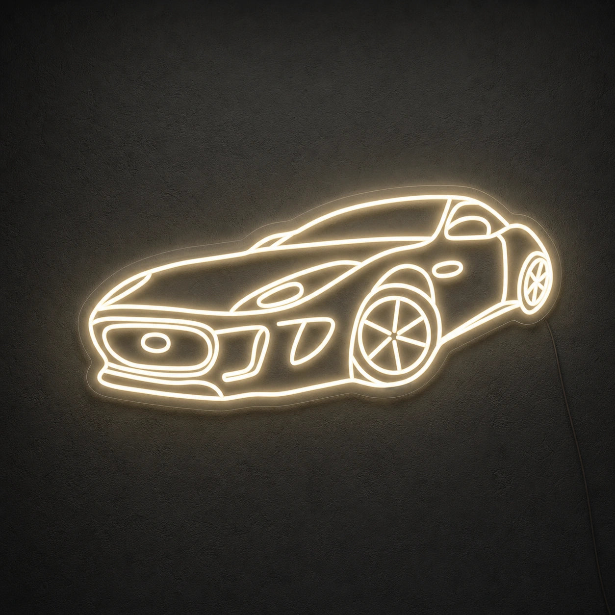 Three Quarter Sports Car LED Neon Sign main product image