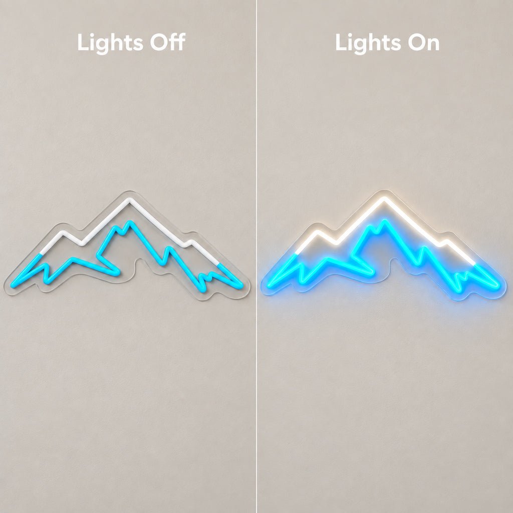 Three Ridge Mountain Range LED Neon Sign - Shineneon