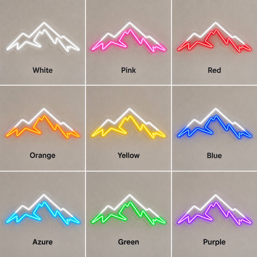 Three Ridge Mountain Range LED Neon Sign - Shineneon