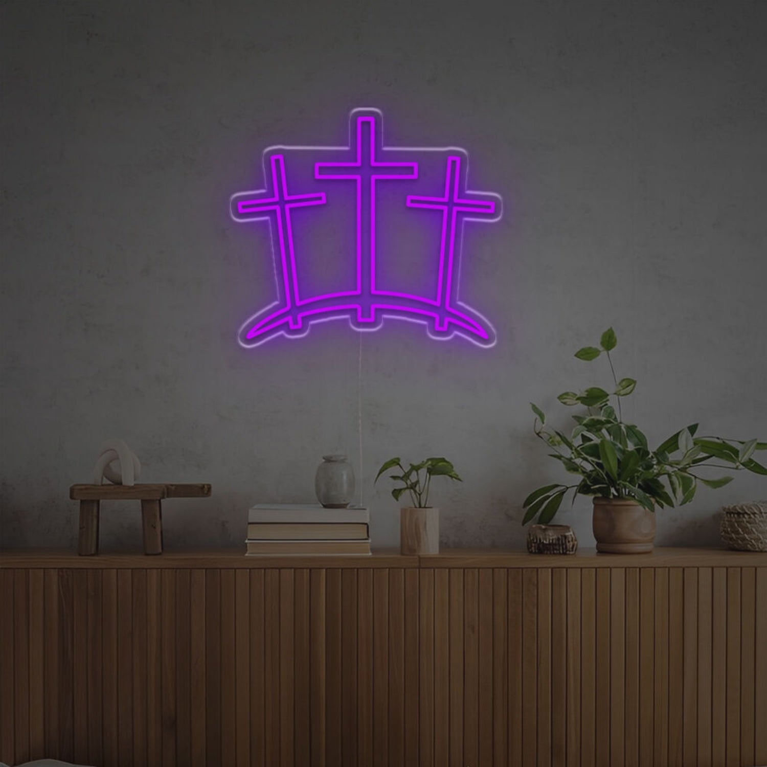 Three Ten Crosses Led Neon Sign | Shineneon