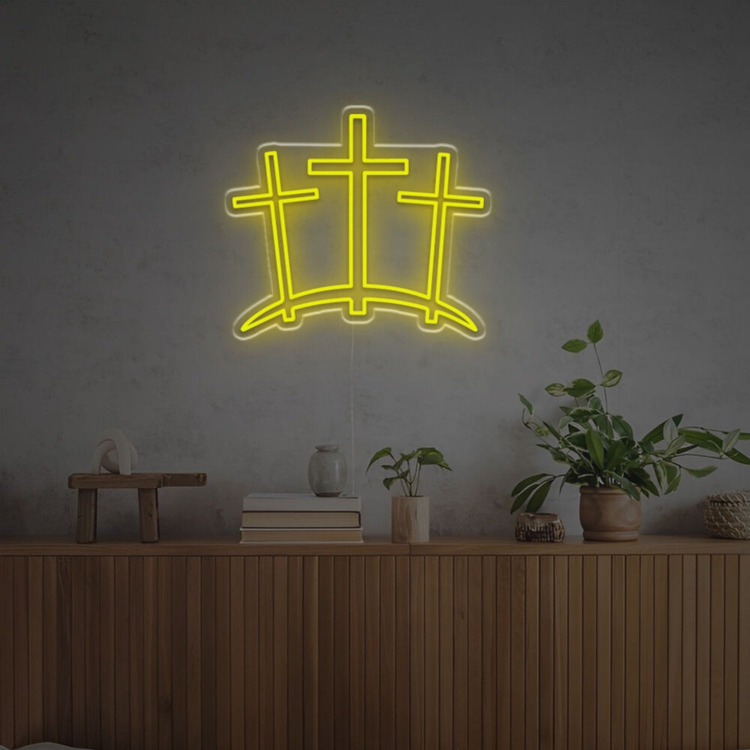Three Ten Crosses Led Neon Sign | Shineneon