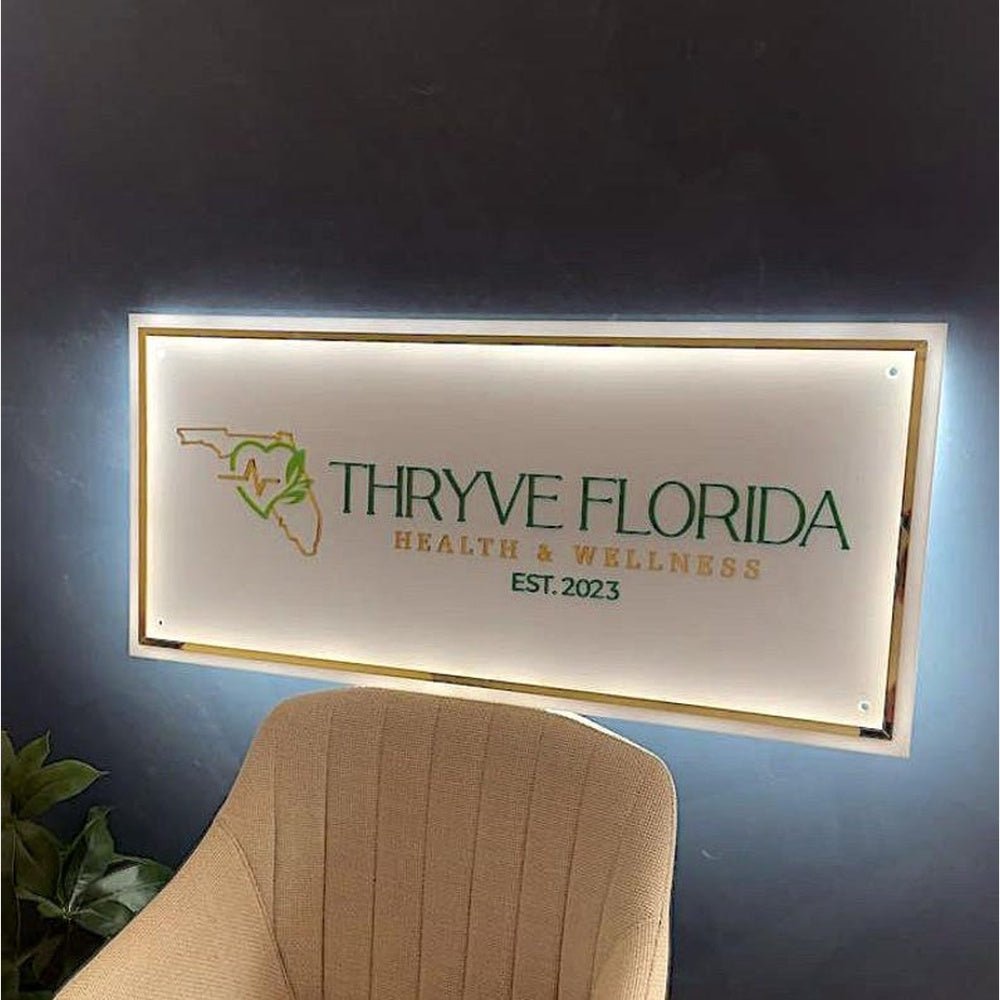 Thryve Florida Acrylic Business Logo Sign - Shineneon