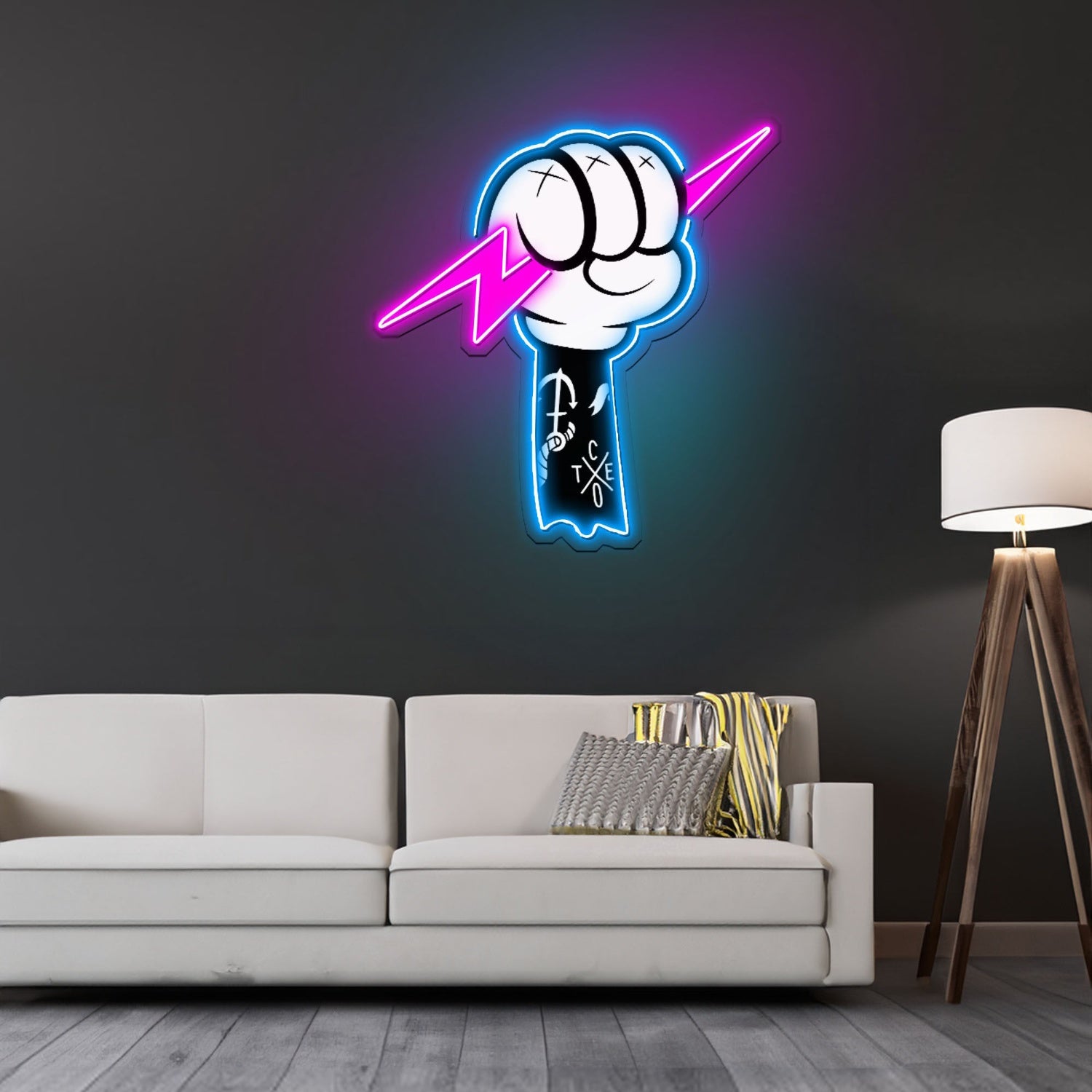 Thunder Fight Led Neon Sign X Acrylic Artwork | Shineneon