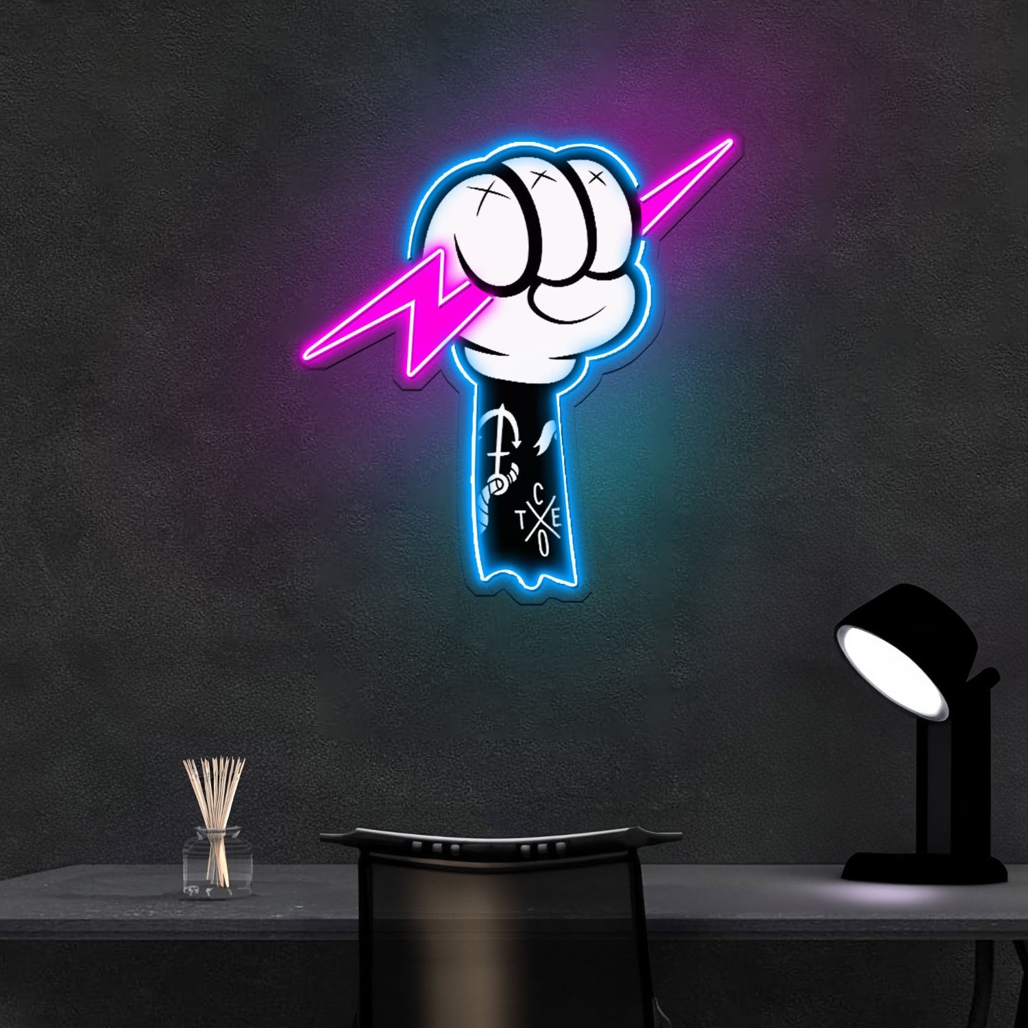 Thunder Fight Led Neon Sign X Acrylic Artwork | Shineneon