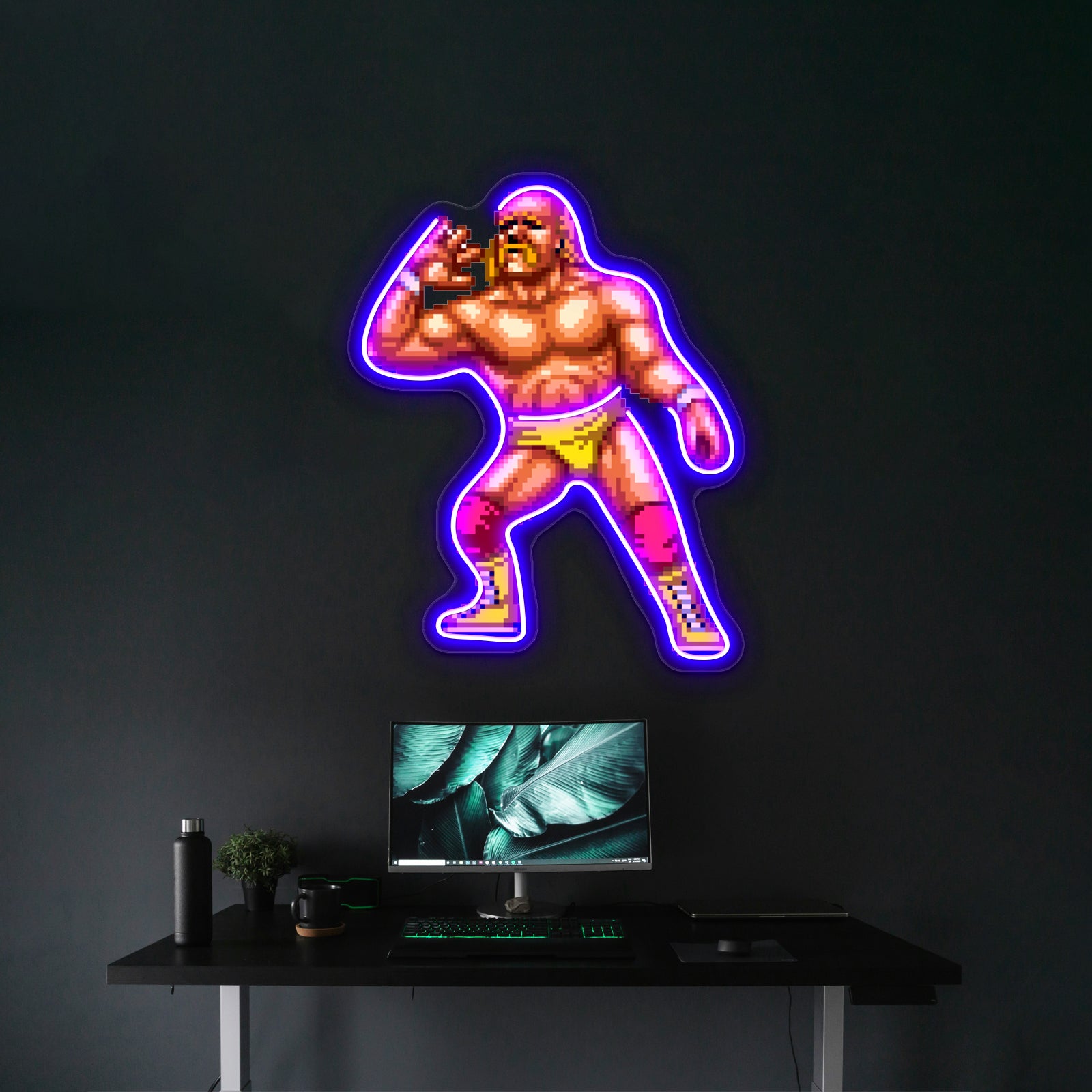 Thunder Mania Wrestlefest Artwork Personalized Neon Signs | Shineneon
