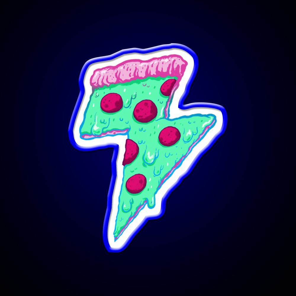 Thunder Neon Pizza Fast Food Led Neon Sign For Burger Place Rgb Color - Shineneon