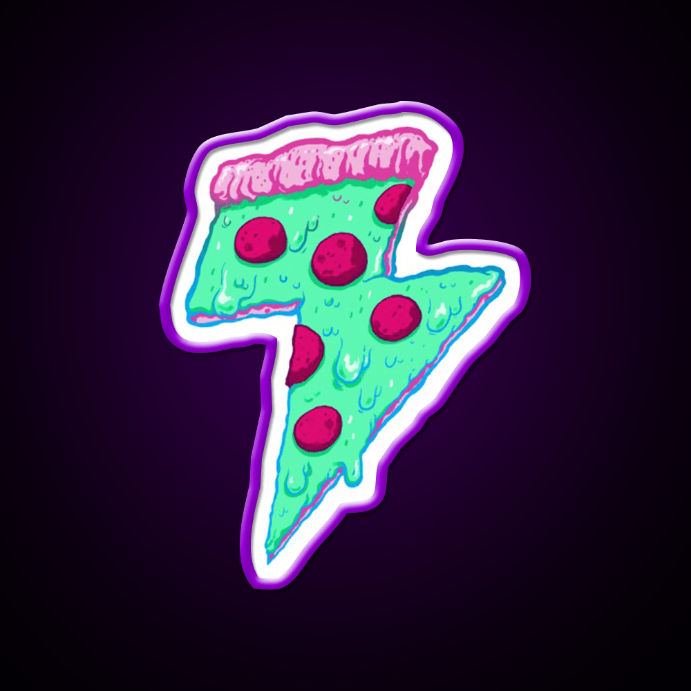 Thunder Neon Pizza Fast Food Led Neon Sign For Burger Place Rgb Color - Shineneon