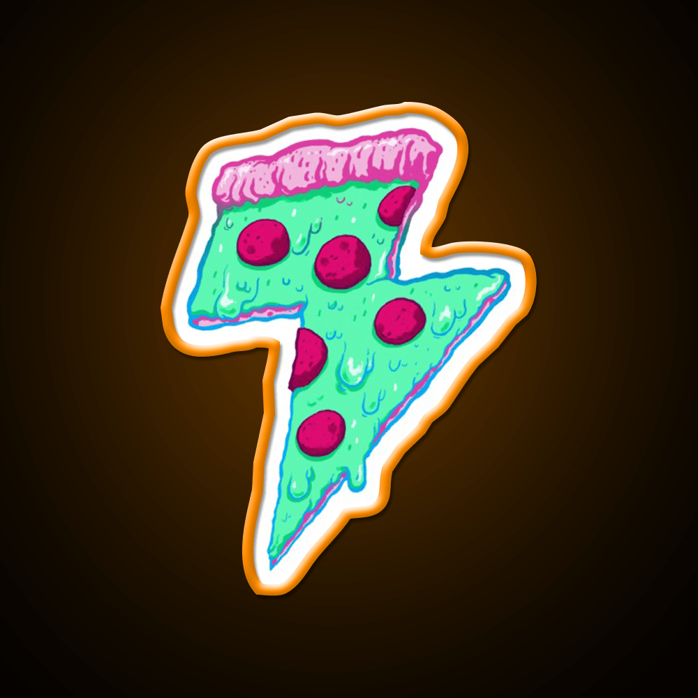 Thunder Neon Pizza Fast Food Led Neon Sign For Burger Place Rgb Color - Shineneon