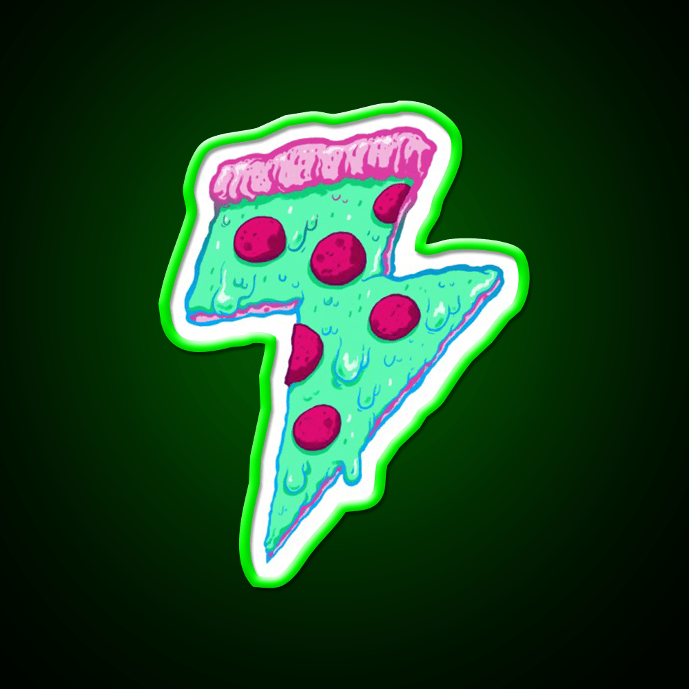 Thunder Neon Pizza Fast Food Led Neon Sign For Burger Place Rgb Color - Shineneon
