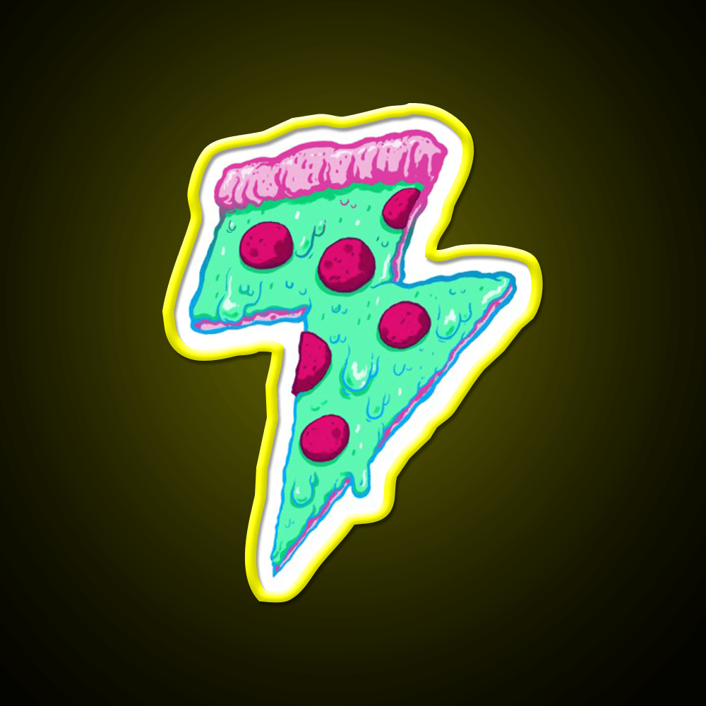 Thunder Neon Pizza Fast Food Led Neon Sign For Burger Place Rgb Color - Shineneon