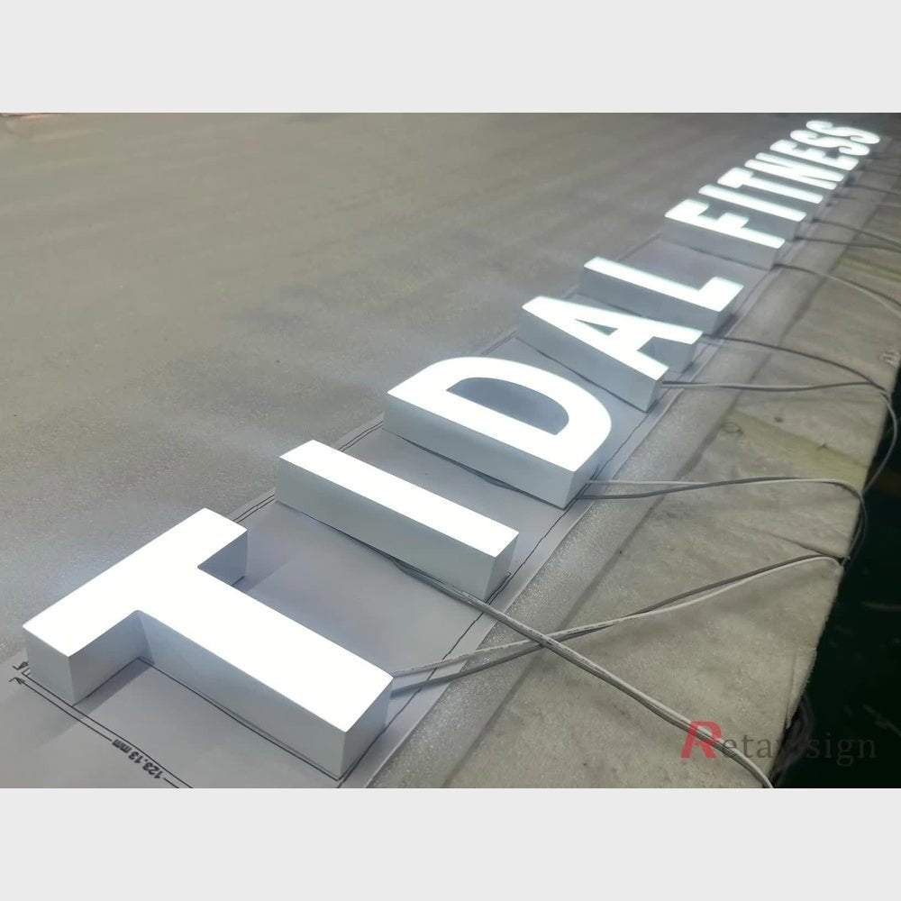 Tidal Fitness 3D Frontlit Channel Letters Led Light Sign - Shineneon