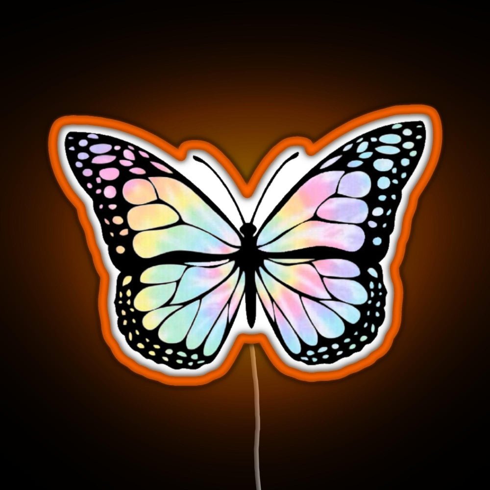 Tie Dye Butterfly Rgb Led Neon Sign Pop Wall Art - Shineneon