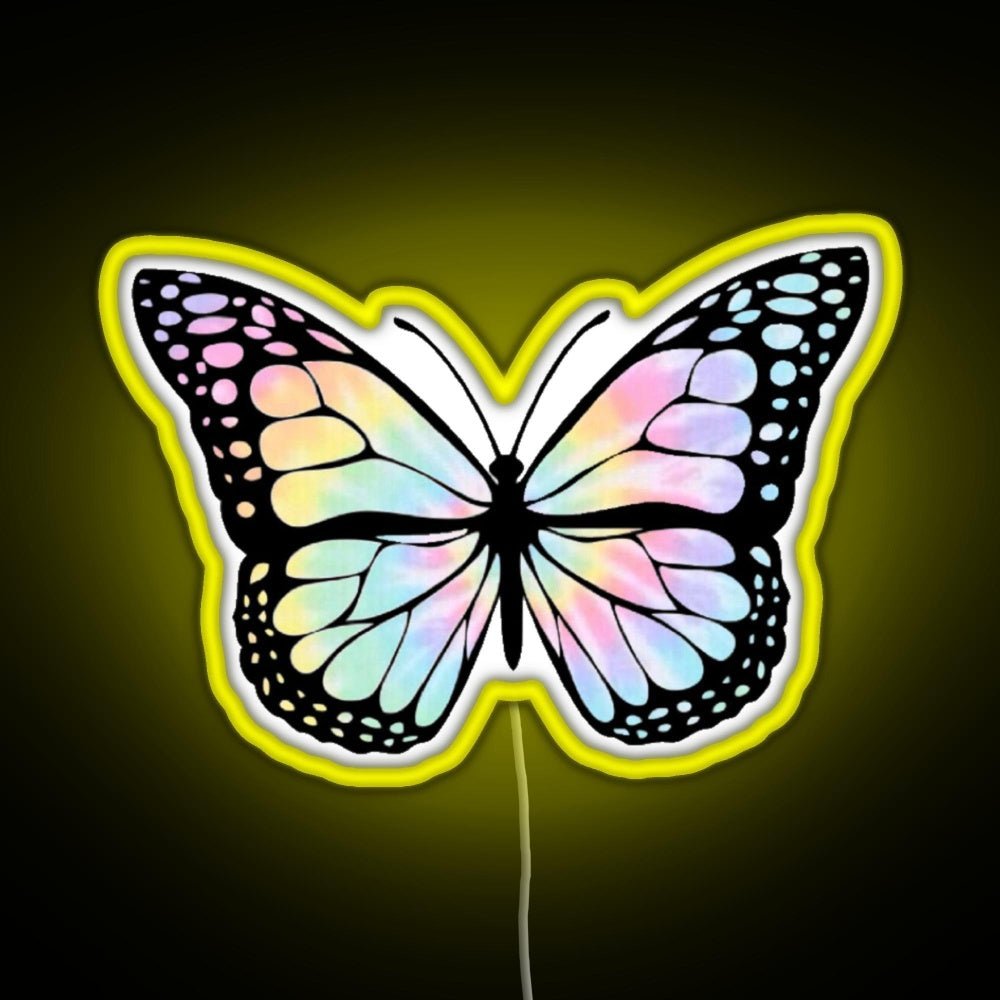 Tie Dye Butterfly Rgb Led Neon Sign Pop Wall Art - Shineneon