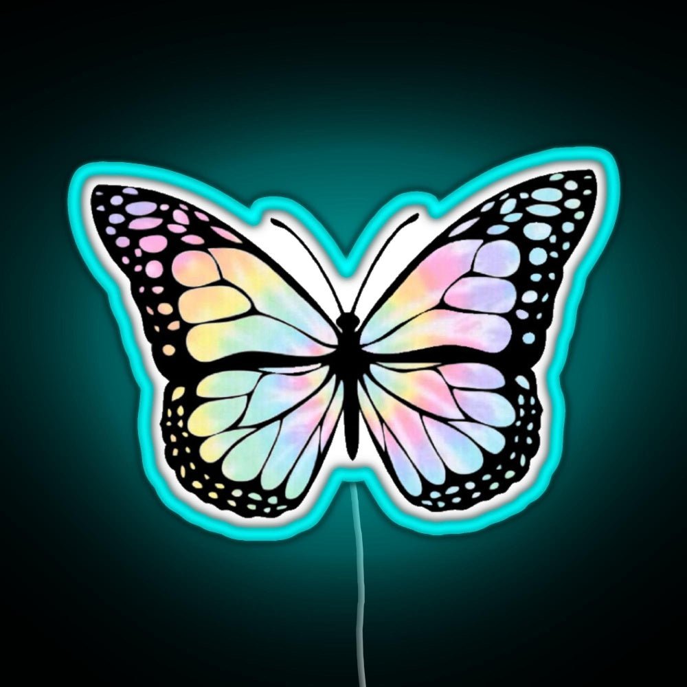 Tie Dye Butterfly Rgb Led Neon Sign Pop Wall Art - Shineneon
