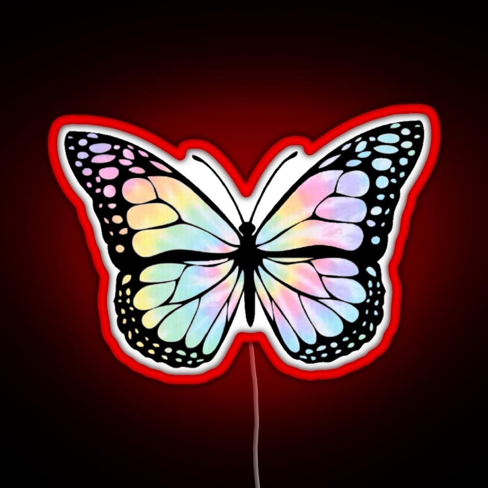 Tie Dye Butterfly Rgb Led Neon Sign Pop Wall Art - Shineneon