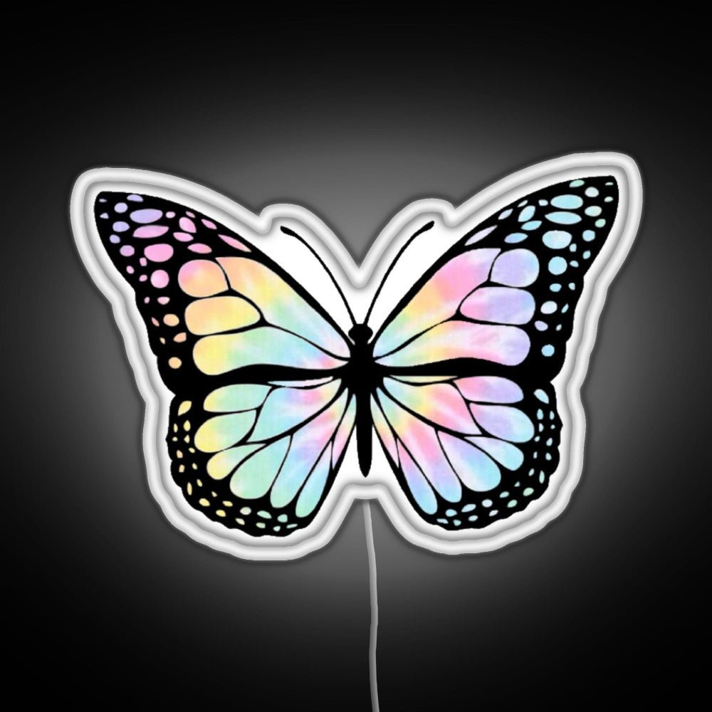 Tie Dye Butterfly Rgb Led Neon Sign Pop Wall Art - Shineneon
