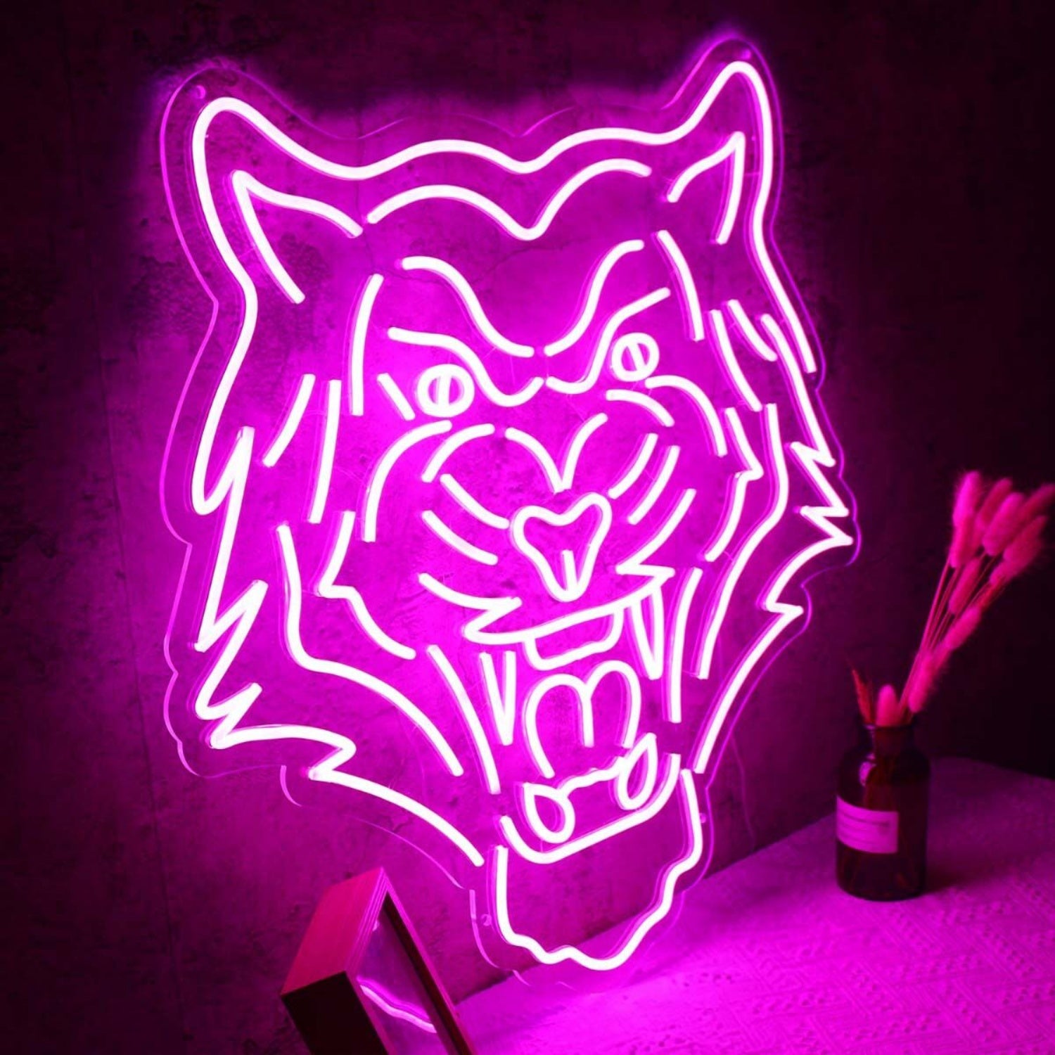 Tiger Head Purple Led Neon Sign | Shineneon
