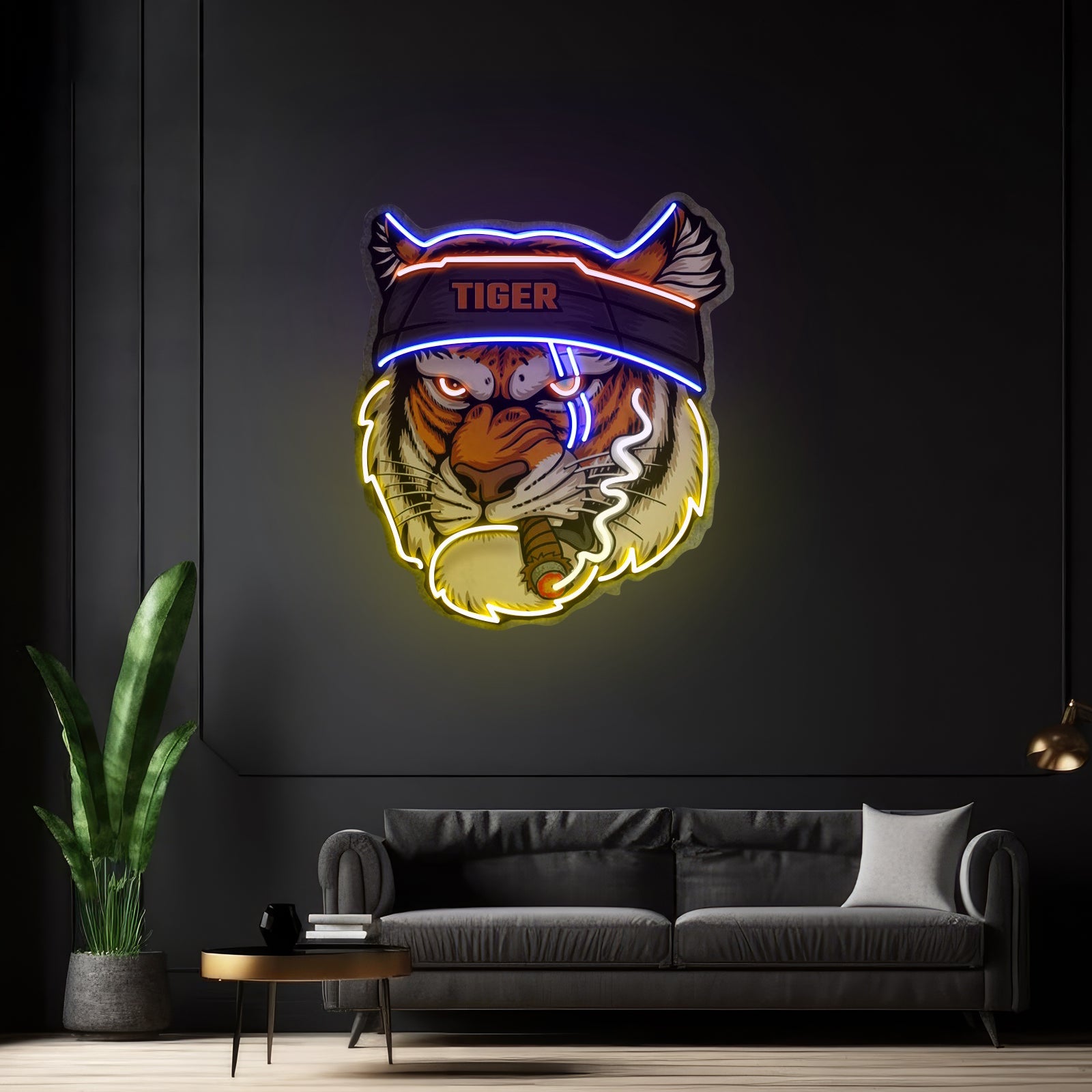 Tiger Smoking Led Neon Sign Light Custom Led Signs - Shineneon