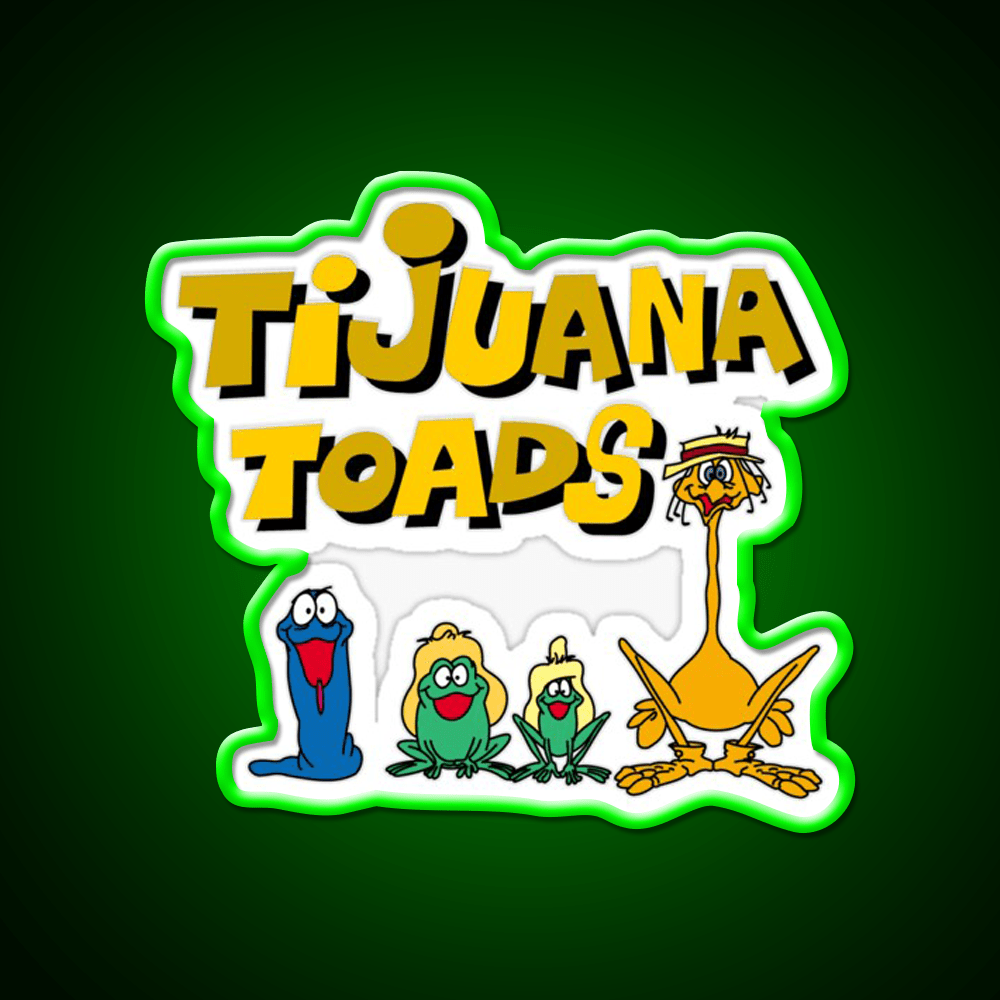 Tijuana Toads And Friends Party Drink Tequila Led Neon Sign Rgb Color - Shineneon