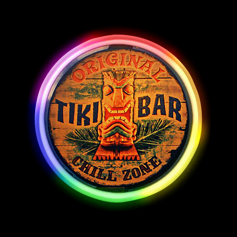 Tiki Bar Cocktail Bar Decor Led Neon Sign Rgb Color - LED neon sign close-up detail