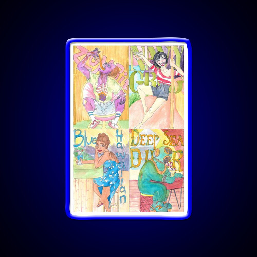 Tiki Bar Pattern Man Cave Bar Led Neon Sign Rgb Color