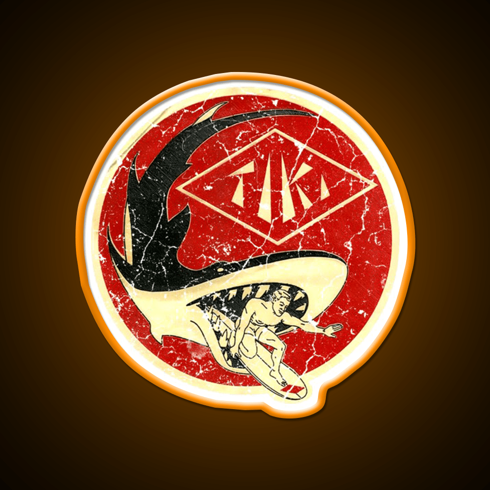 Tiki Shark Cocktail Bar Decor Led Neon Sign Rgb Color - Shineneon