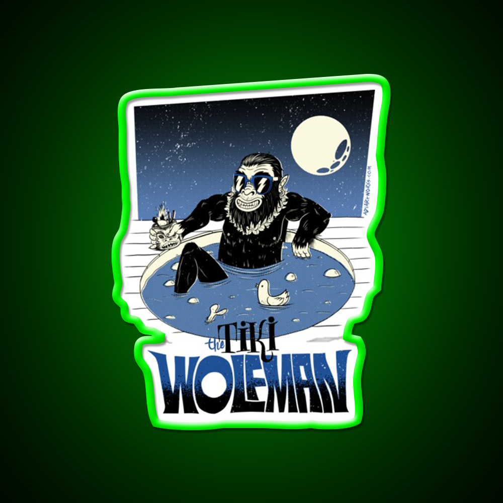 Tiki Wolfman Cocktail Bar Decor Led Neon Sign Rgb Color - LED neon sign view 8