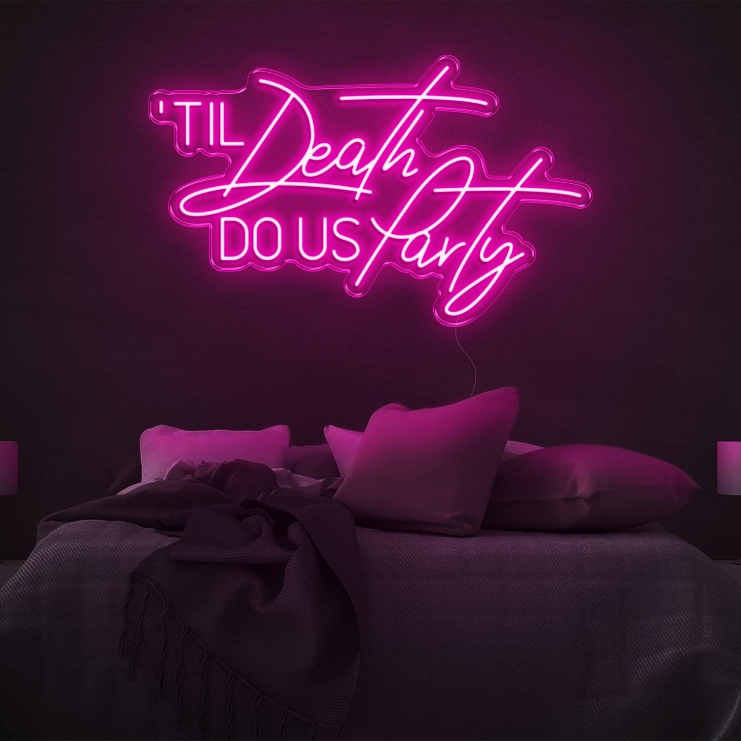 Til Death Do Us Party Green Led Neon Sign For Bedroom And Party Decor | Shineneon