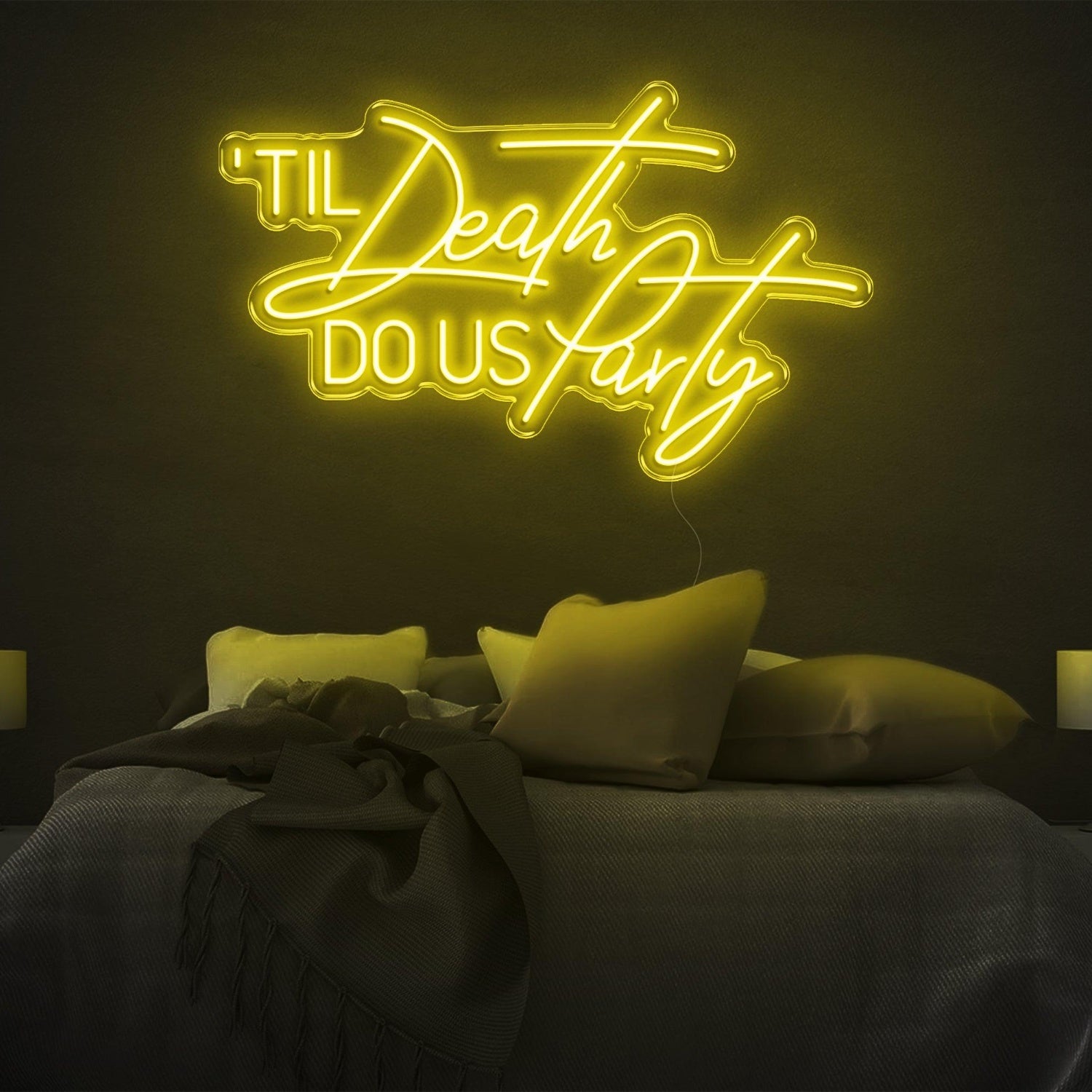 Til Death Do Us Party Green Led Neon Sign For Bedroom And Party Decor | Shineneon
