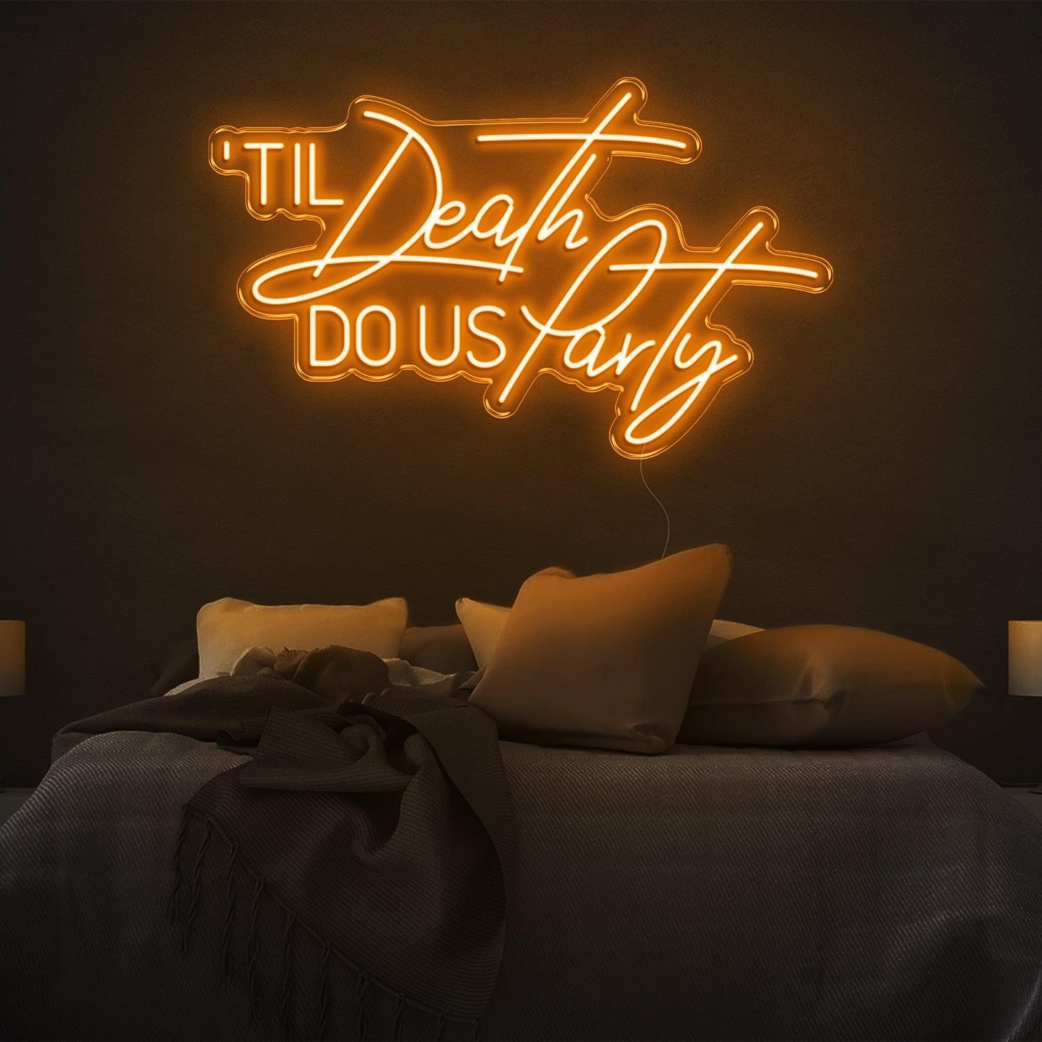 Til Death Do Us Party Green Led Neon Sign For Bedroom And Party Decor | Shineneon