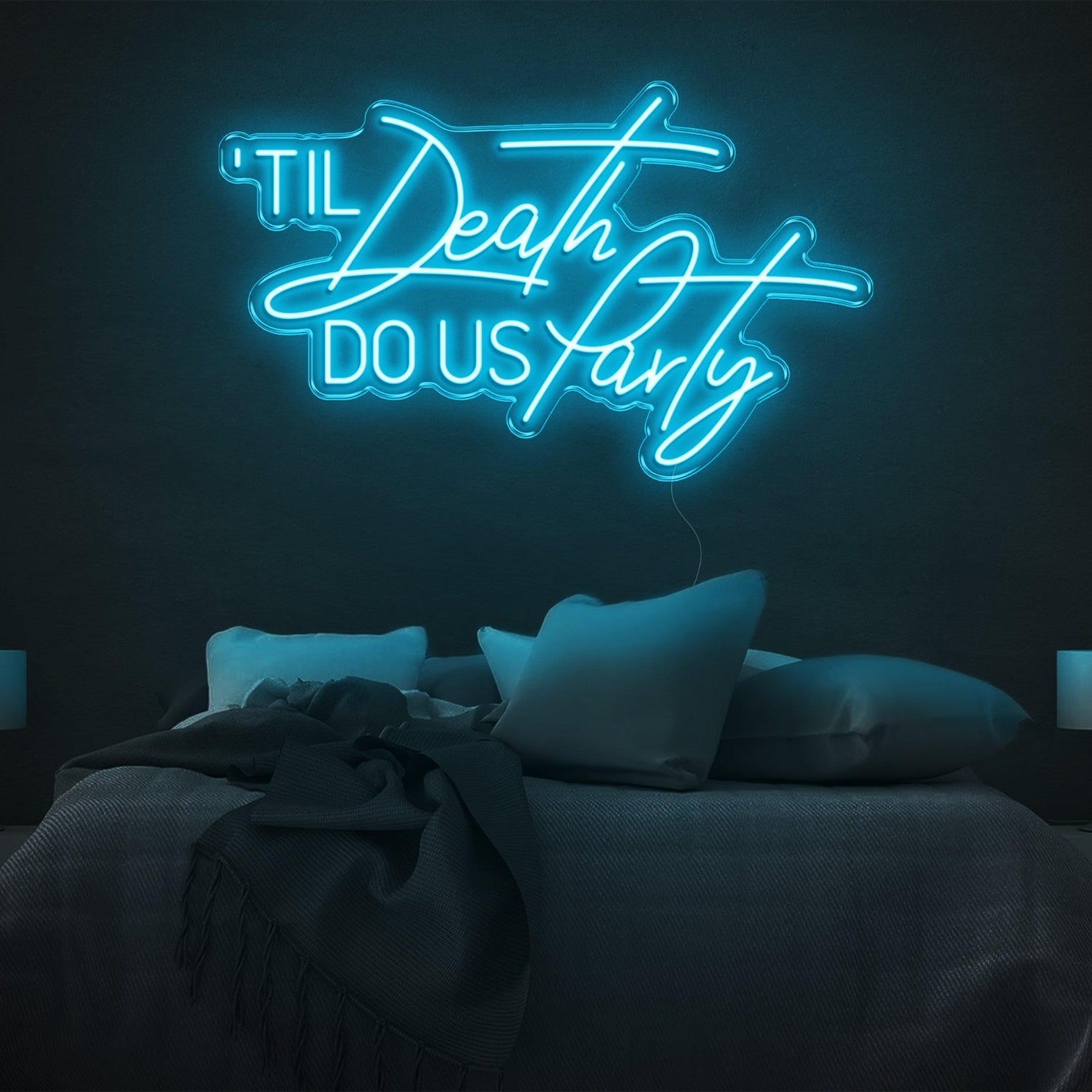 Til Death Do Us Party Green Led Neon Sign For Bedroom And Party Decor | Shineneon