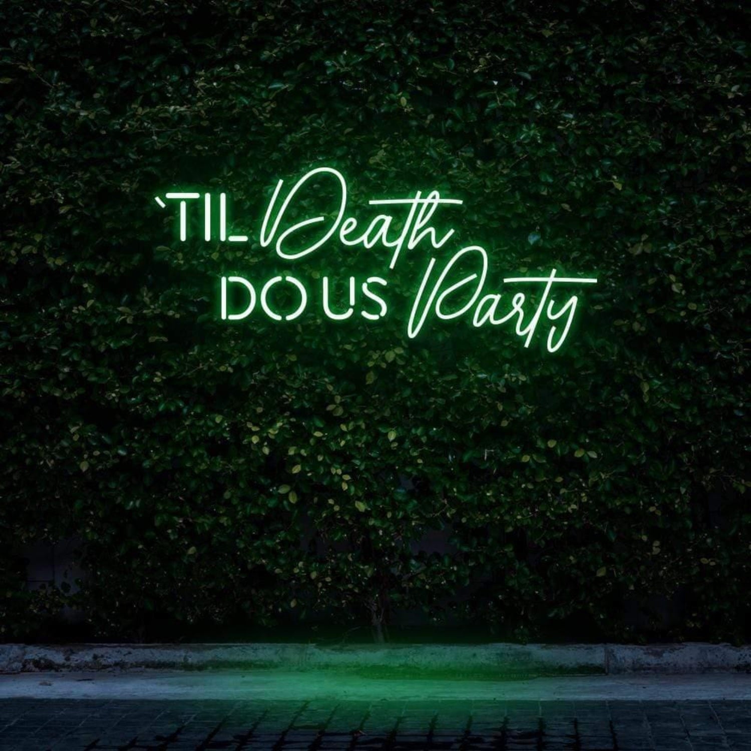 Til Death Do Us Party Led Neon Sign For Outdoor Theme Party Decor | Shineneon