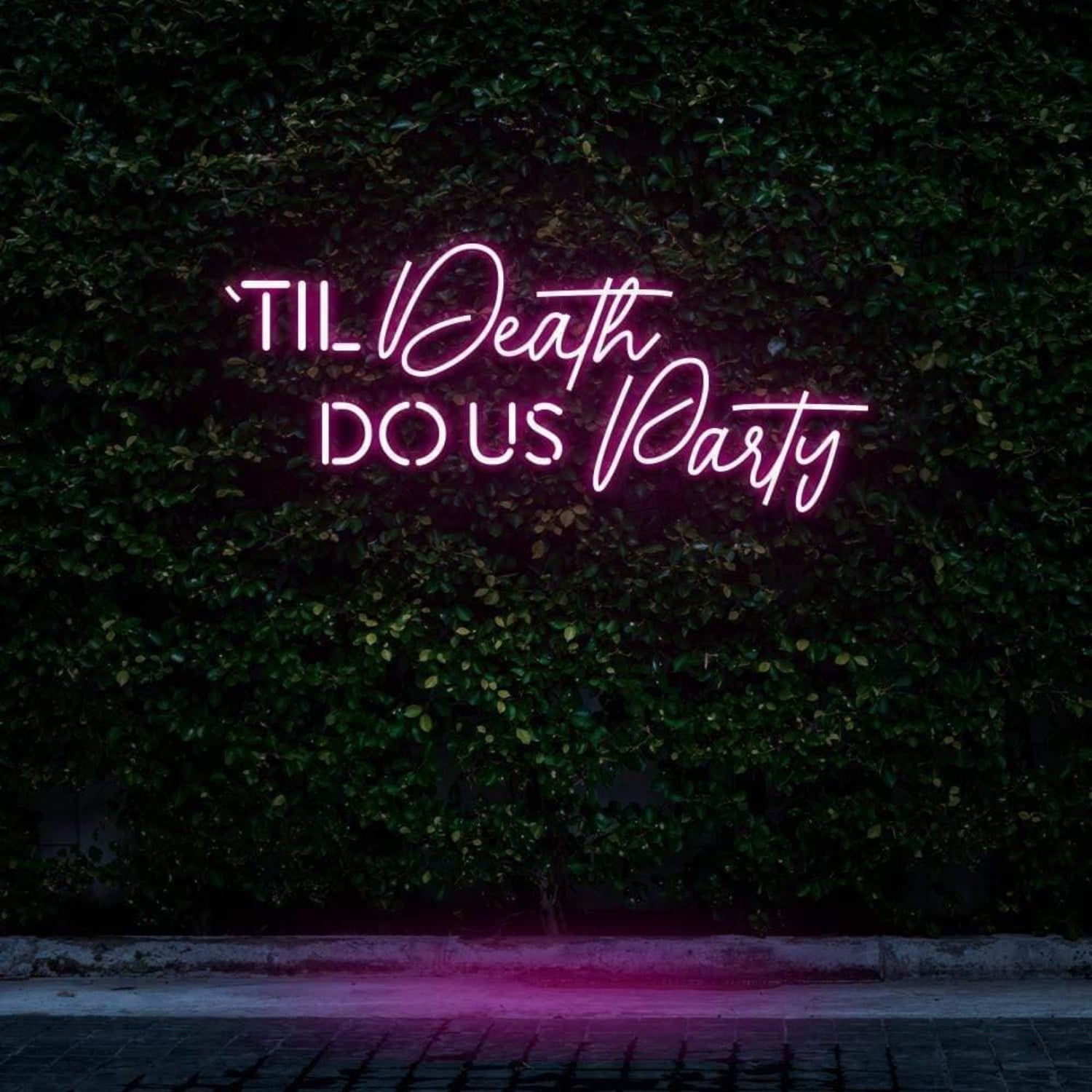Til Death Do Us Party Led Neon Sign For Outdoor Theme Party Decor | Shineneon