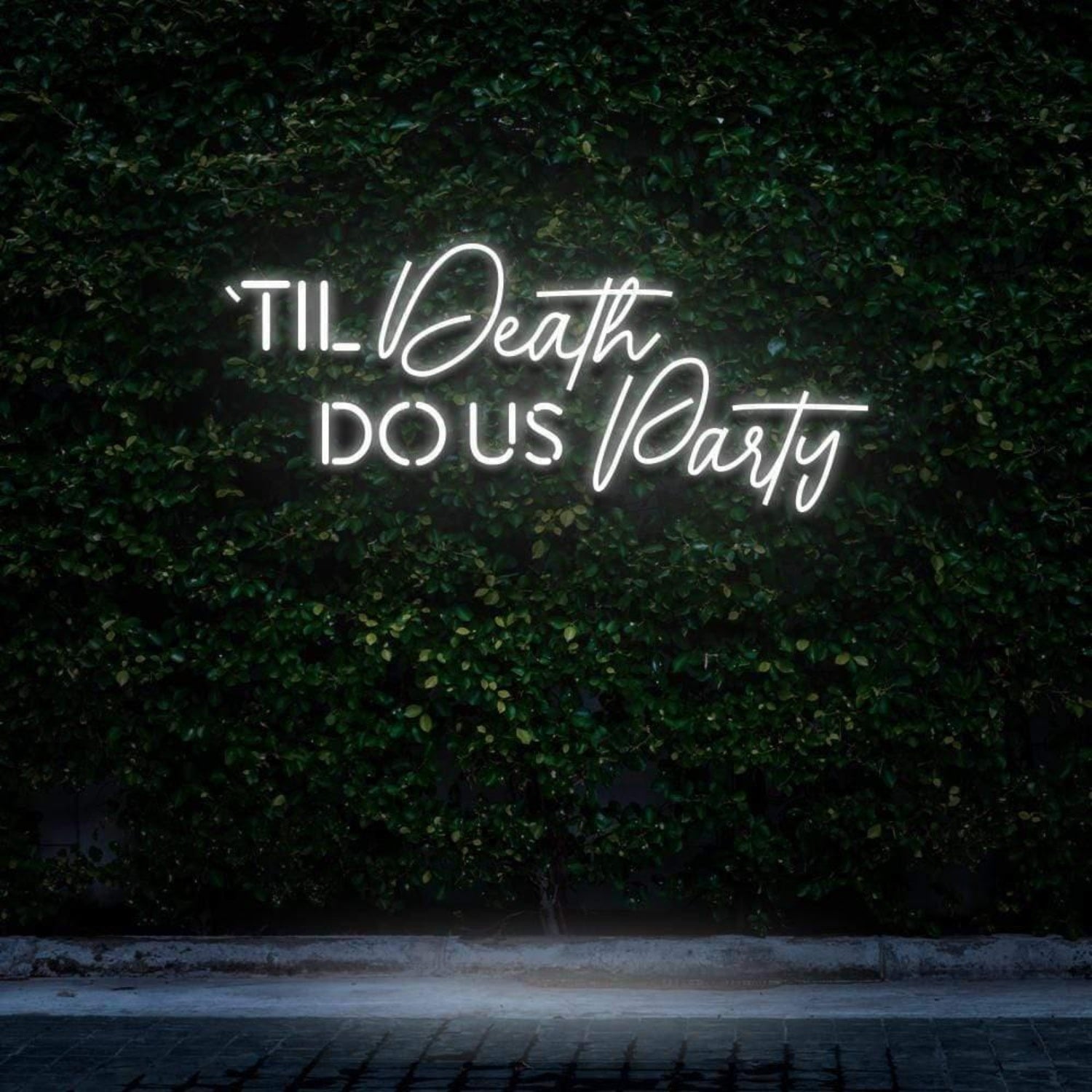 Til Death Do Us Party Led Neon Sign For Outdoor Theme Party Decor | Shineneon