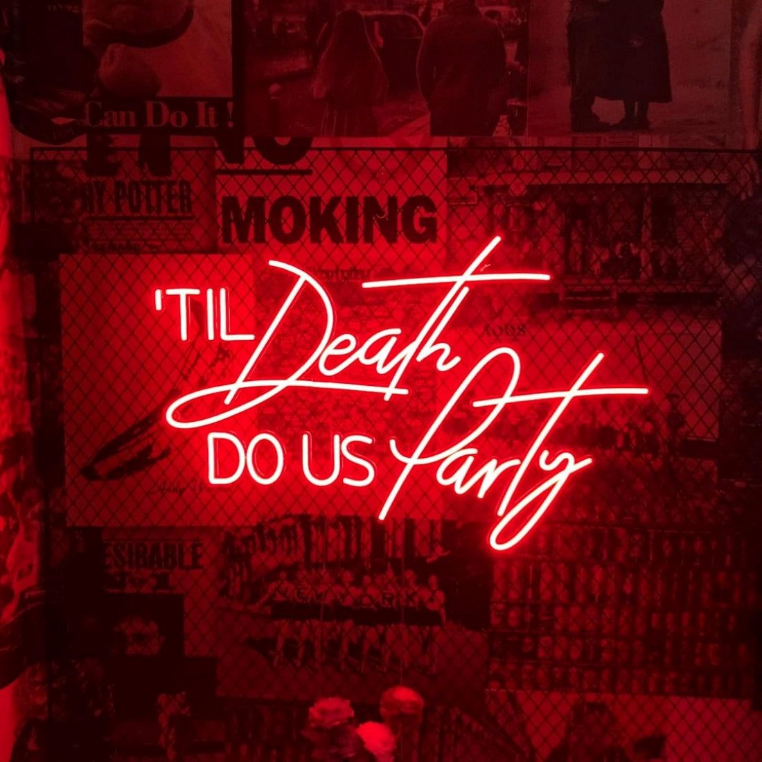 Til Death Do Us Party Wedding Led Sign Business Neon Signs