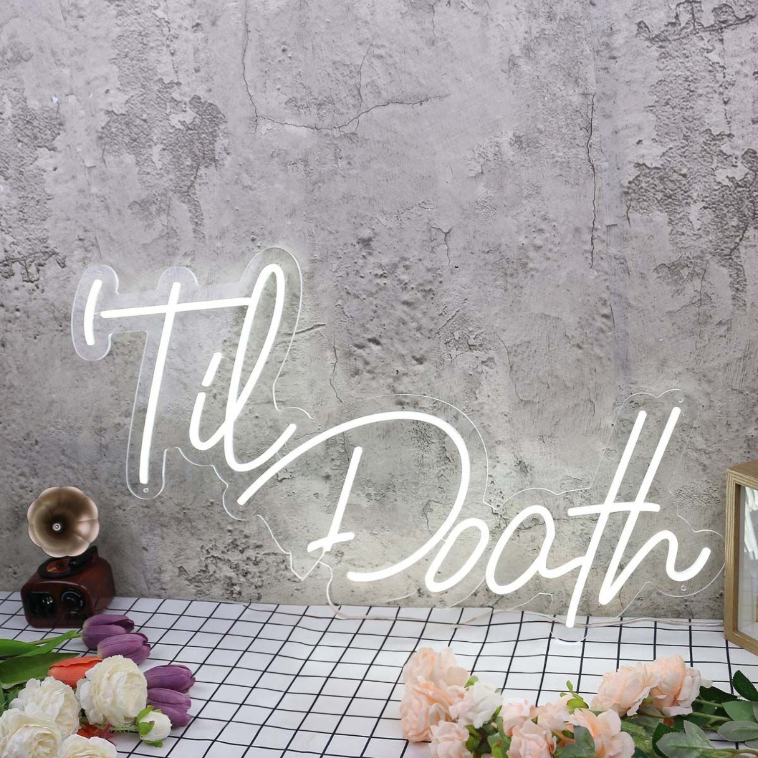 Til Death White Neon Sign | Shineneon