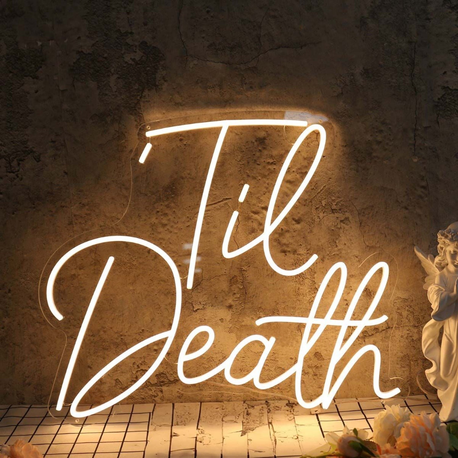 Til Death Yellow Led Neon Sign - Shineneon