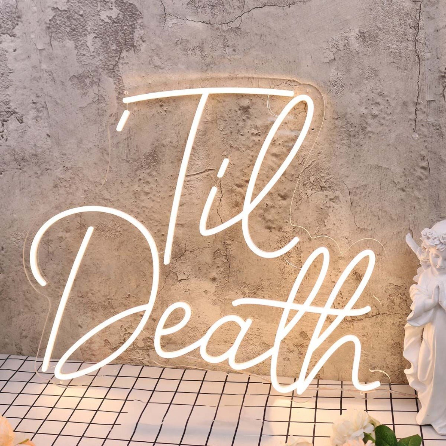 Til Death Yellow Led Neon Sign - Shineneon