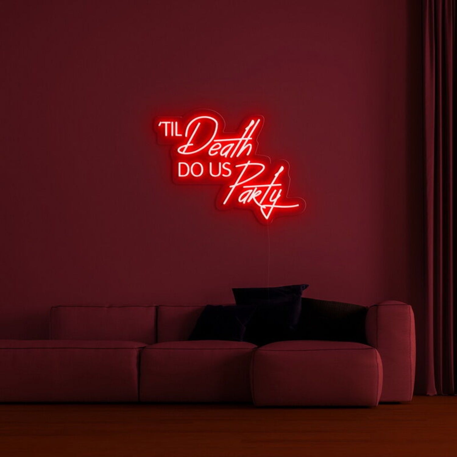 Till Death Do Us Party Neon Sign For Fun And Celebratory Spaces | Shineneon