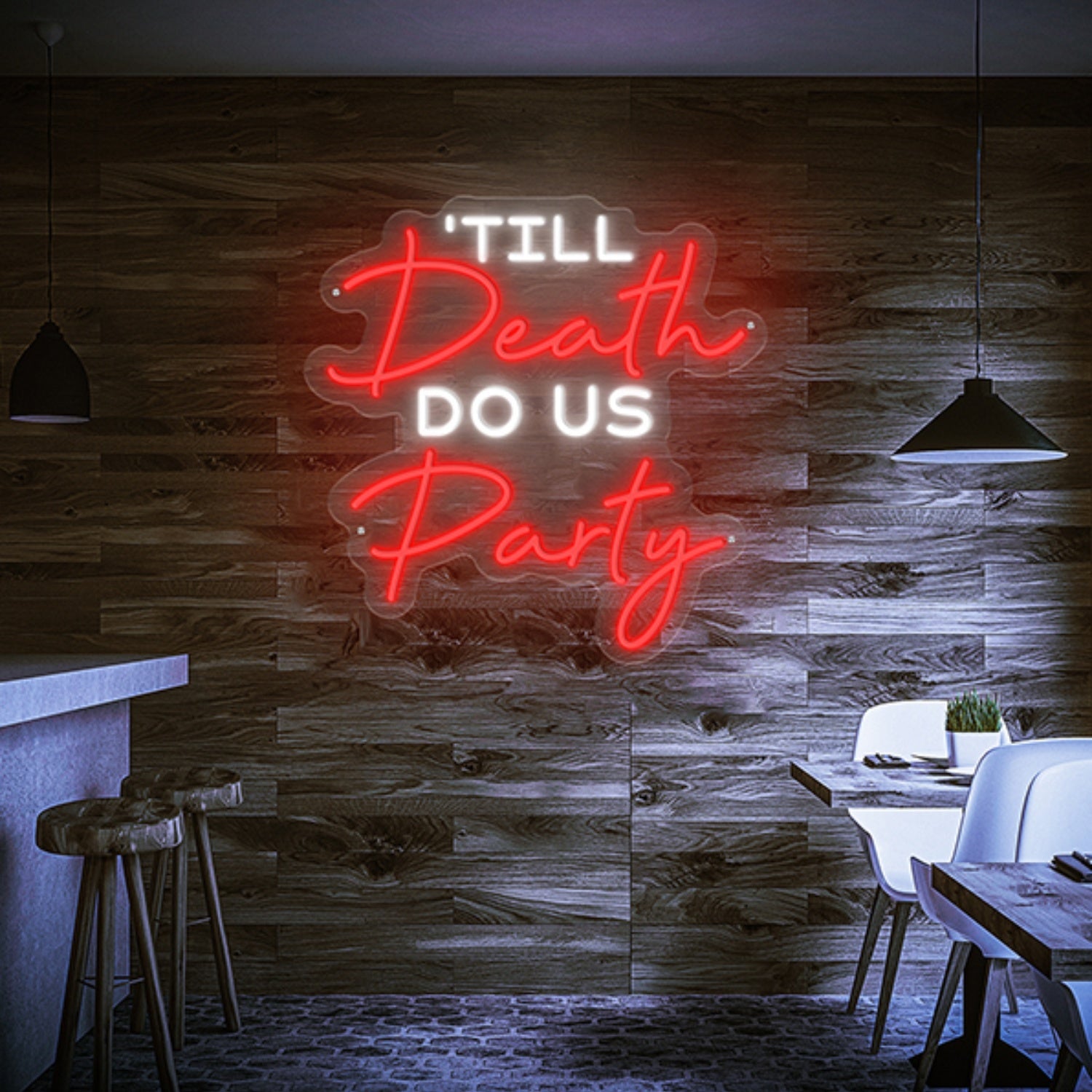 Till Death Do Us Party Neon Sign Wall Art Decor | Shineneon